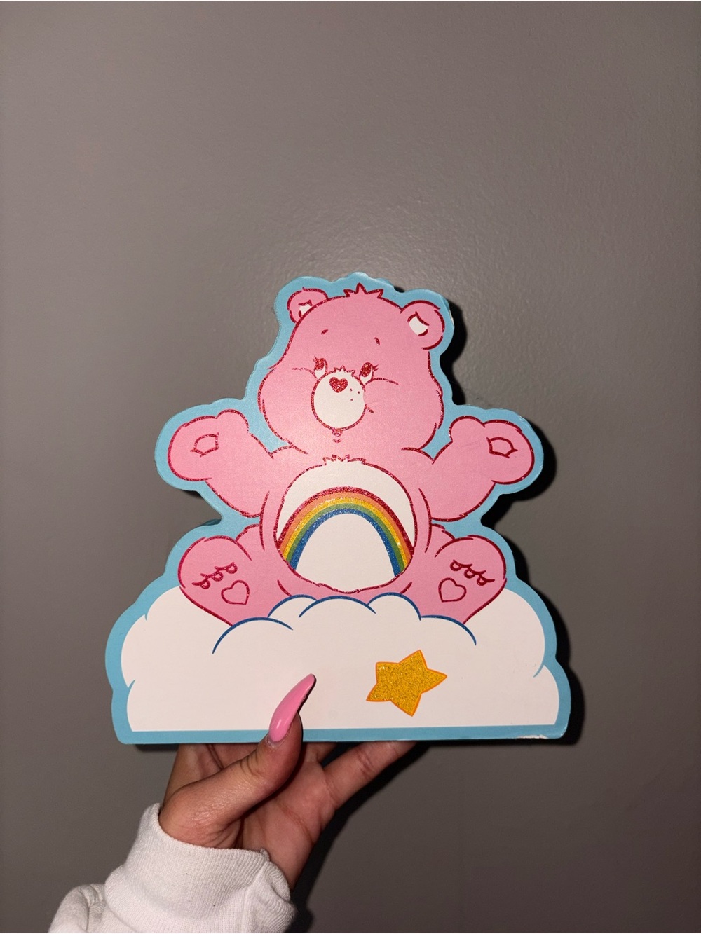 Pink Rainbow Care Bear Kids Wall Decor